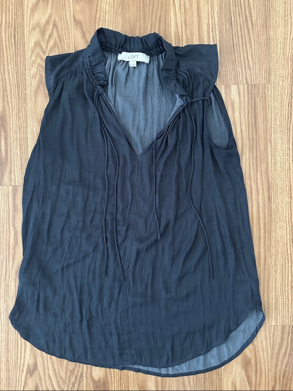LOFT Navy Tie-Neck Sleeveless Camisole